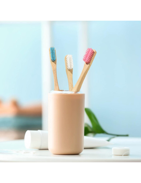 Cepillo de Dientes Ortodóntico Y-Kelin de Bambú 3 Piezas Cerdas Suaves