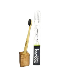 Cepillo de Dientes de Bambú Premium con Cerda de Carbón Activado