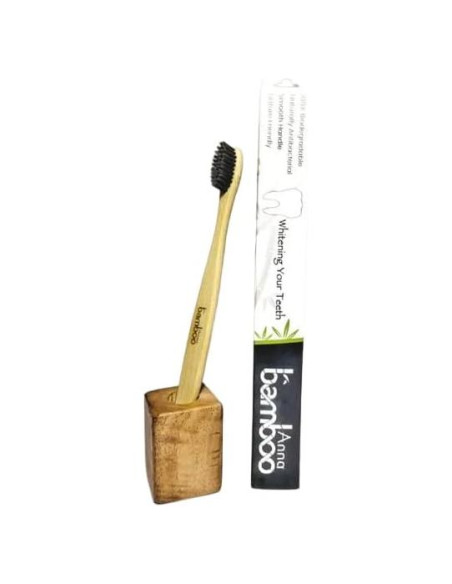 Cepillo de Dientes de Bambú Premium con Cerda de Carbón Activado