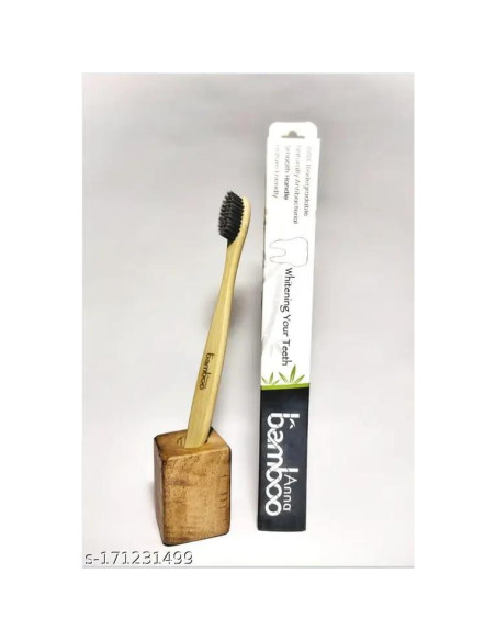 Cepillo de Dientes de Bambú Premium con Cerda de Carbón Activado