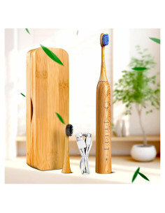 Cepillo de Dientes Eléctrico Sonic de Bambú MgcSto - 5 Modos