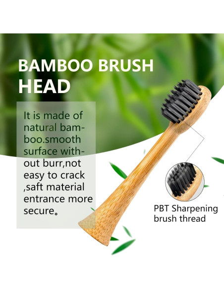 Cepillo de Dientes Eléctrico Sonic de Bambú MgcSto - 5 Modos