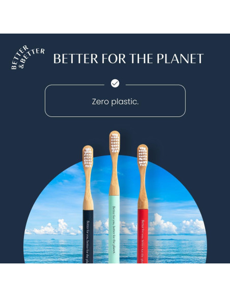 Cepillo de Dientes Natural de Bambú para Niños Mejor y Mejor - Cerdas Suaves Cepillo de Dientes Natural de Bambú para Niños Mejor y Mejor - Cerdas Suaves