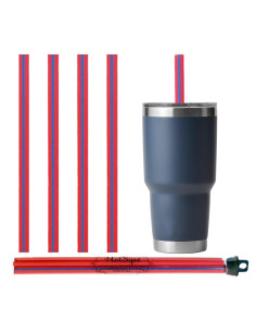 Popotes Reutilizables HotSips 24.1 cm con Estuche de Viaje