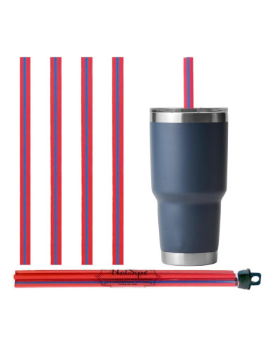 Popotes Reutilizables HotSips 24.1 cm con Estuche de Viaje