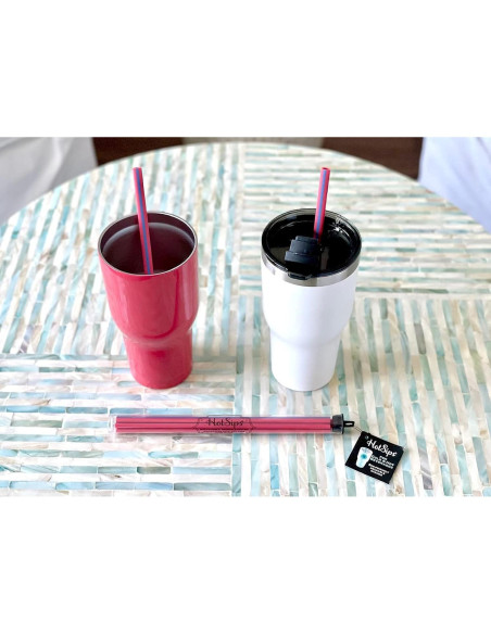 Popotes Reutilizables HotSips 24.1 cm con Estuche de Viaje