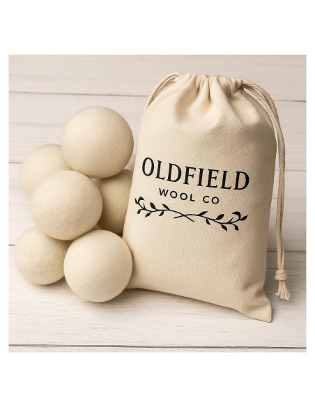 Bolas de Secado de Lana Orgánica XL Oldfield Wool Co - 6 Unidades