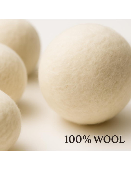 Bolas de Secado de Lana Orgánica XL Oldfield Wool Co - 6 Unidades