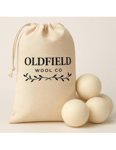 Bolas de Secado de Lana Orgánica XL Oldfield Wool Co - 6 Unidades