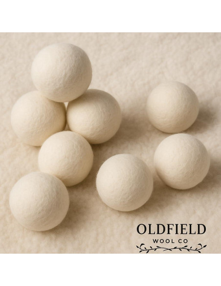 Bolas de Secado de Lana Orgánica XL Oldfield Wool Co - 6 Unidades