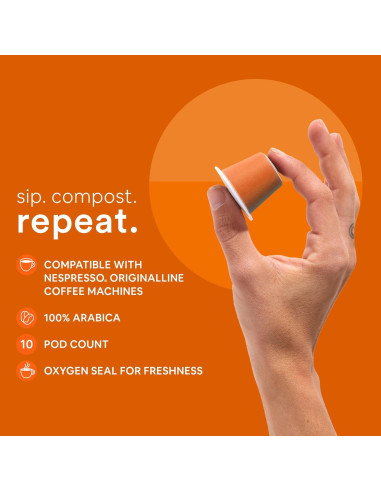Cápsulas Compostables Woken para Nespresso - 60 Cáp. Espresso Italiano
