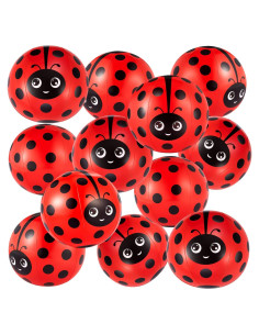 Jexine 24 Pelotas Inflables de Mariquita 12.7 cm para Niños