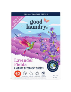 Hojas de detergente ecológicas Good Laundry 60 cargas lavanda