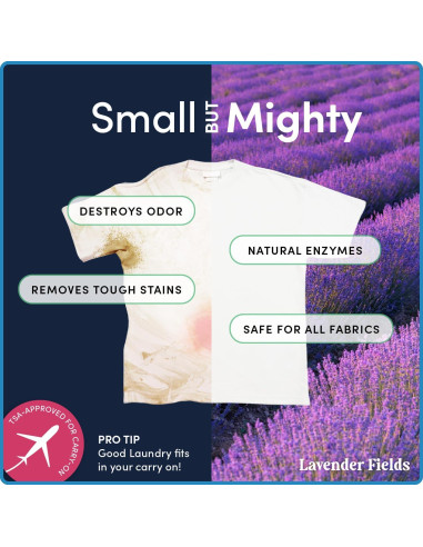 Hojas de detergente ecológicas Good Laundry 60 cargas lavanda