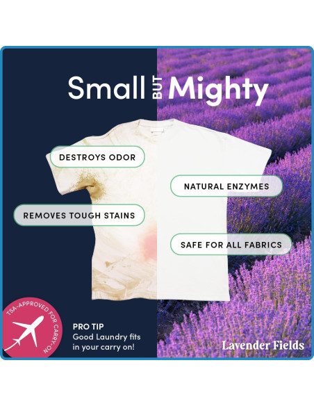 Hojas de detergente ecológicas Good Laundry 60 cargas lavanda