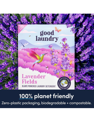 Hojas de detergente ecológicas Good Laundry 60 cargas lavanda