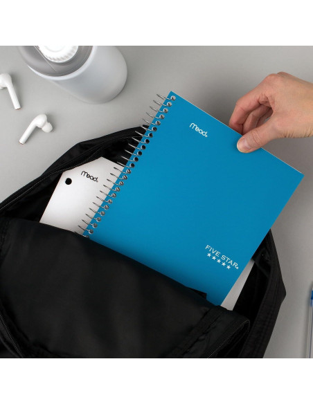Cuaderno Espiral 2 Asignaturas Five Star 100 Hojas Azul