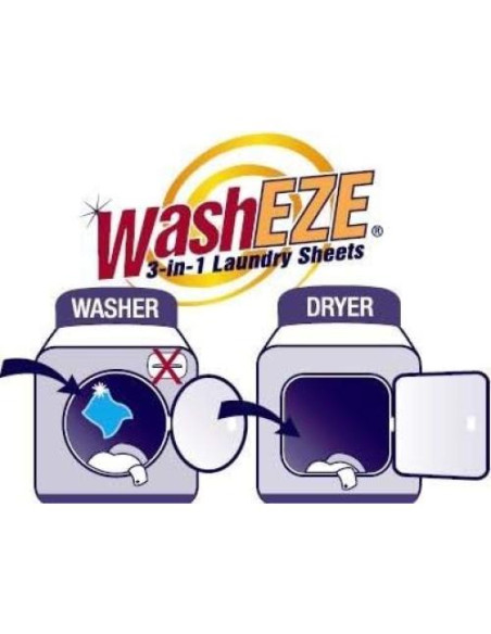 Hojas de detergente 3 en 1 WashEZE - 20 cargas aroma fresco