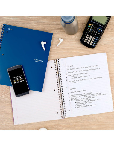 Cuaderno Espiral Five Star 3 Asignaturas 150 Hojas Azul