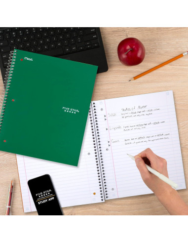 Cuaderno Espiral Five Star 3 Materias 150 Hojas Verde