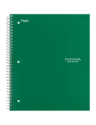 Cuaderno Espiral Five Star 3 Materias 150 Hojas Verde