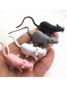 80 Mini Ratones Falsos de Plástico para Halloween - Titihuirie 2