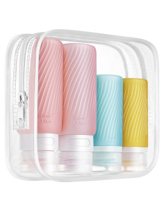 Botellas de viaje a prueba de fugas Siliconewave 59ml Rosa