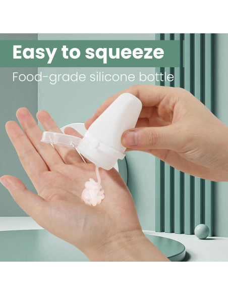 Botellas de Viaje RONRONS 30ml Silicona A Prueba de Fugas 4 Pzas
