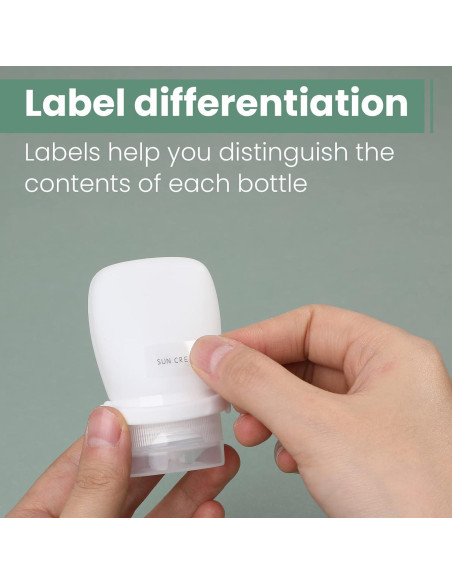 Botellas de Viaje RONRONS 30ml Silicona A Prueba de Fugas 4 Pzas