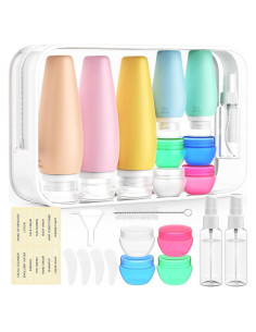 19 Botellas de Viaje Silicona Lapfoon Aprobadas TSA 280g