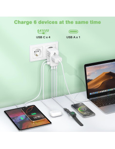 Adaptador de Viaje Universal 35W DONGGUAN 4 Puertos USB-C 2