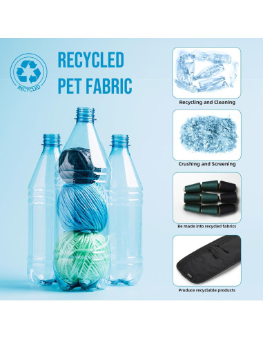 Portapasaporte de Viaje P TRAVEL - Funda RFID Ajustable Negra