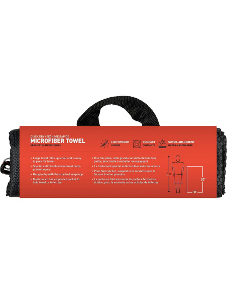 Toalla de Microfibra GEAR AID Grande Verde Oliva 127x76cm