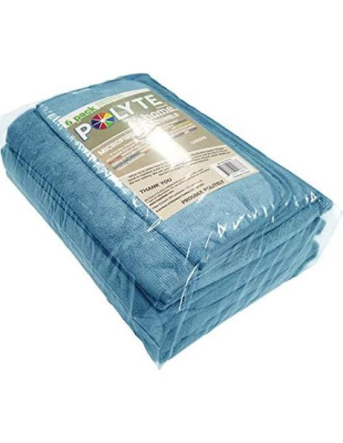 Toallas de Baño Microfibra POLYTE 6 Piezas 152x76 cm Azul