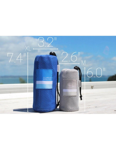 Toalla Super Maneuver XL Marino Microfibra Suede Secado Rápido