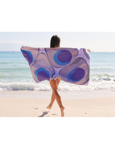 Toalla de Playa Microfibra Quintaelios 160x89 cm Secado Rápido