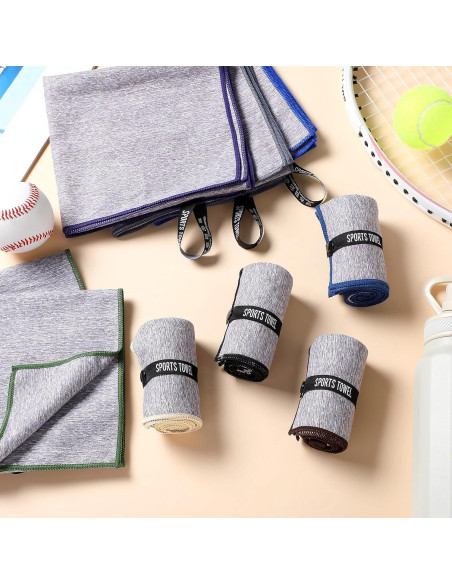 Paquete de 8 Toallas de Microfibra Peryiter 76x40 cm Secado Rápido