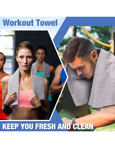 Paquete de 8 Toallas de Microfibra Peryiter 76x40 cm Secado Rápido