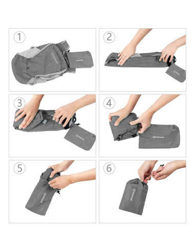 Mochila Plegable Ultra Ligera ZOMAKE 18L Gris Medio