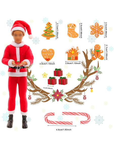 Disfraz de Navidad Miunana para Muñeco 30.48 cm 17 PCS