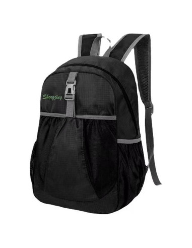 Mochila Plegable Impermeable 28L Negra para Senderismo