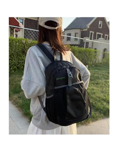 Mochila Plegable Impermeable 28L Negra para Senderismo