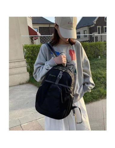 Mochila Plegable Impermeable 28L Negra para Senderismo