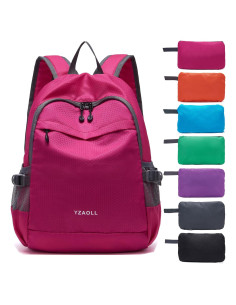 Mochila Plegable YZAOLL 20L Ligera Impermeable Rosa