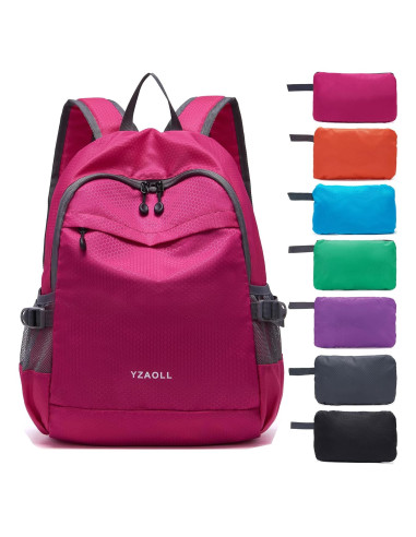Mochila Plegable YZAOLL 20L Ligera Impermeable Rosa