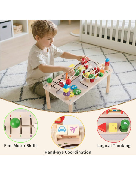 Mesa de Actividades Montessori KDSFT 8 en 1 para Bebés