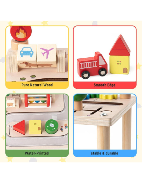 Mesa de Actividades Montessori KDSFT 8 en 1 para Bebés