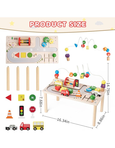 Mesa de Actividades Montessori KDSFT 8 en 1 para Bebés