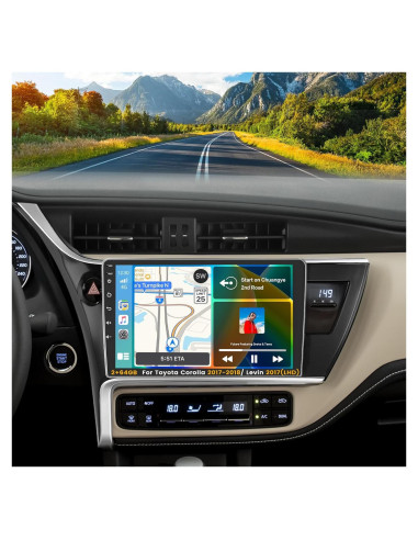 Estéreo de coche Inefala para Toyota Corolla 2017-2018 10.1"