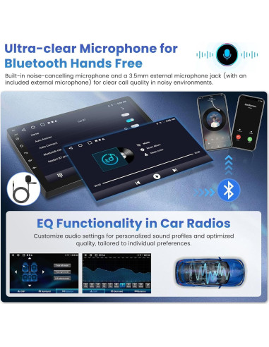 Estéreo de coche Inefala para Toyota Corolla 2017-2018 10.1"